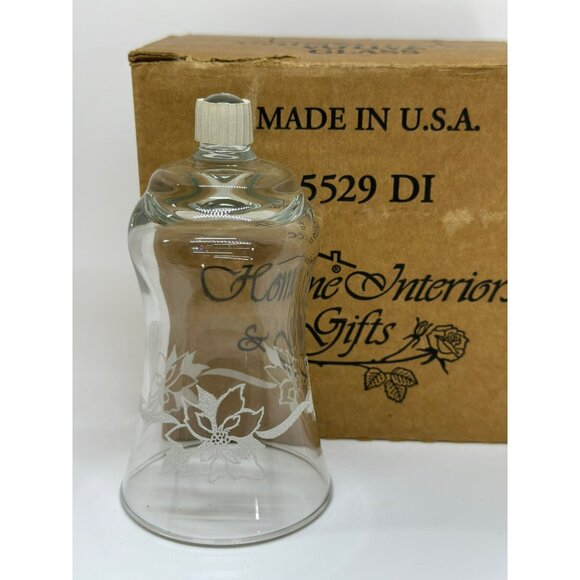 HOMCO Poinsettia Votive Glass Candle Holders 5.5"x3 - Set of 4 NIB Holiday Decor - Picture 8 of 8